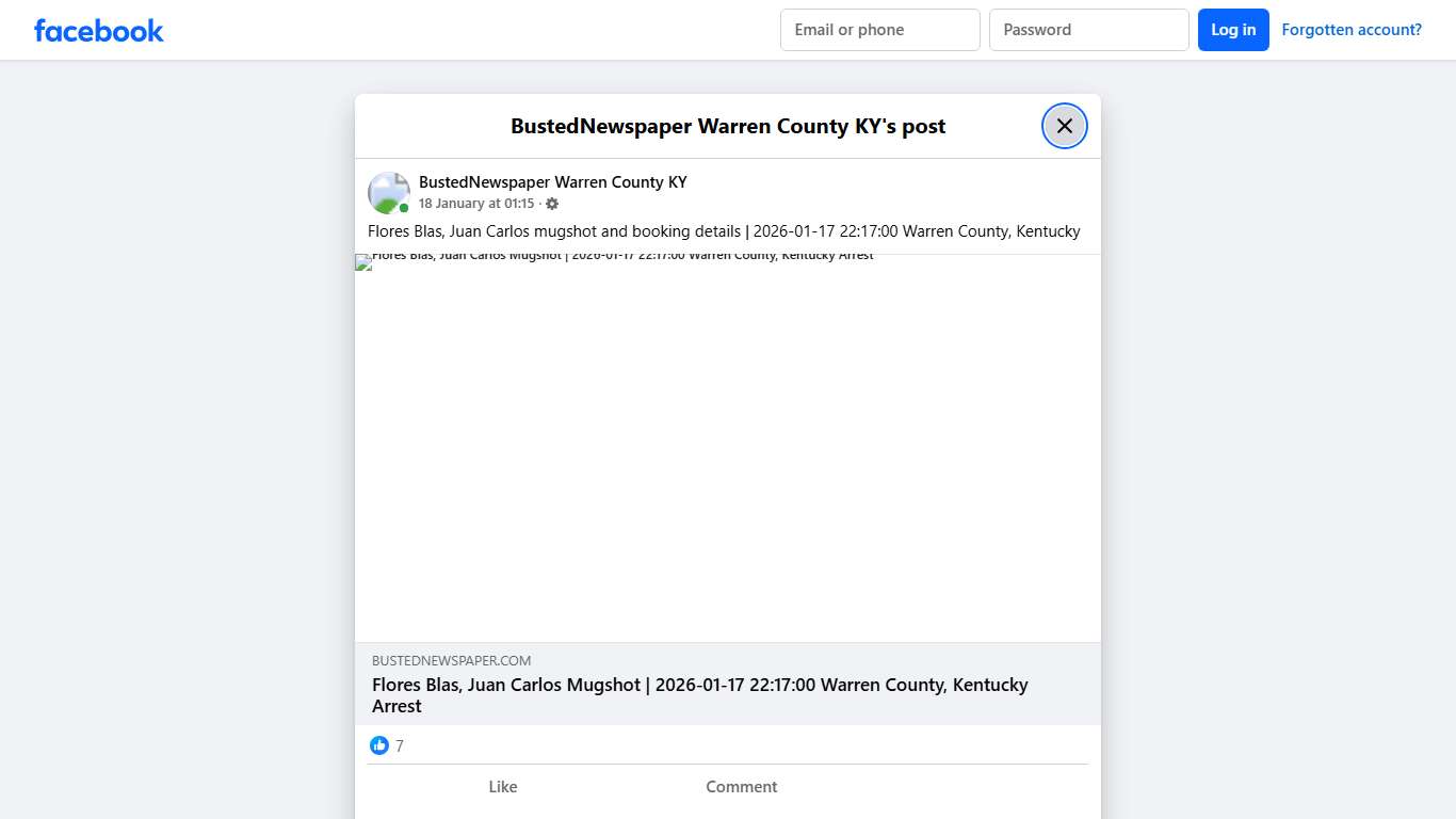 Flores Blas, Juan... - BustedNewspaper Warren County KY Facebook